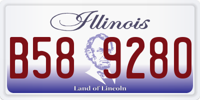 IL license plate B589280