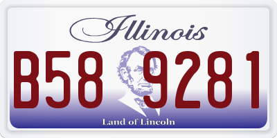 IL license plate B589281