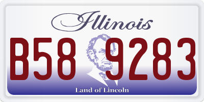 IL license plate B589283