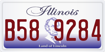 IL license plate B589284