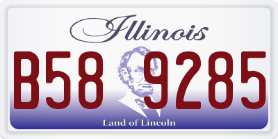 IL license plate B589285