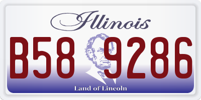 IL license plate B589286