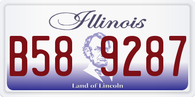 IL license plate B589287