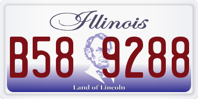 IL license plate B589288