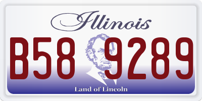 IL license plate B589289