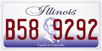 IL license plate B589292