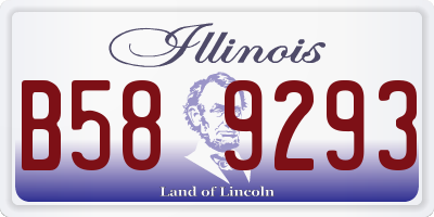 IL license plate B589293