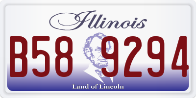IL license plate B589294
