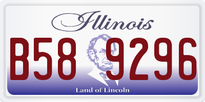 IL license plate B589296