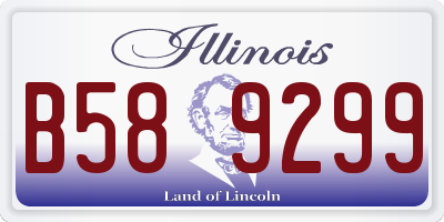 IL license plate B589299