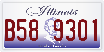 IL license plate B589301