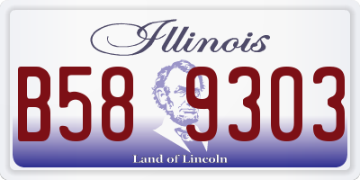 IL license plate B589303
