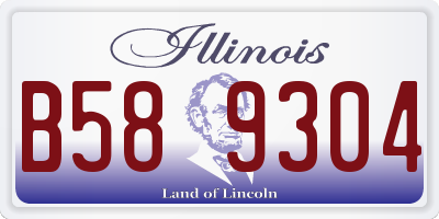 IL license plate B589304