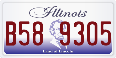 IL license plate B589305