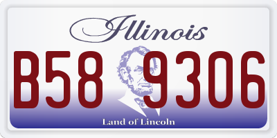 IL license plate B589306