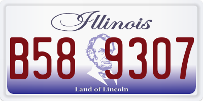 IL license plate B589307