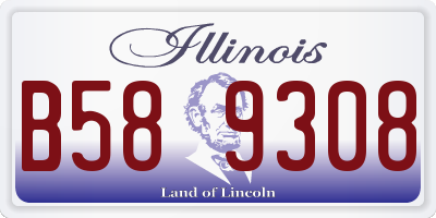 IL license plate B589308