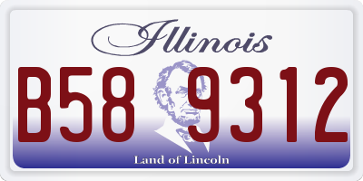 IL license plate B589312