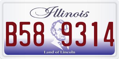 IL license plate B589314