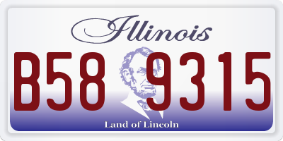 IL license plate B589315