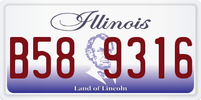 IL license plate B589316