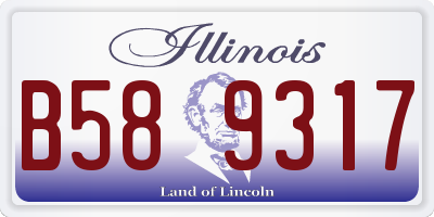 IL license plate B589317