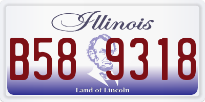 IL license plate B589318