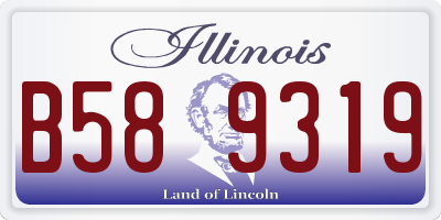 IL license plate B589319