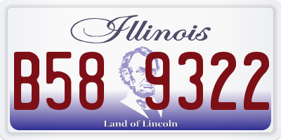 IL license plate B589322