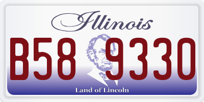 IL license plate B589330
