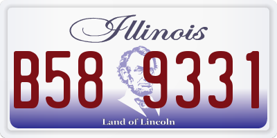 IL license plate B589331