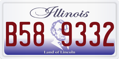 IL license plate B589332