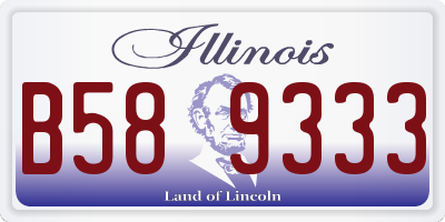 IL license plate B589333