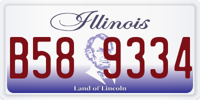 IL license plate B589334