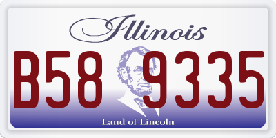 IL license plate B589335