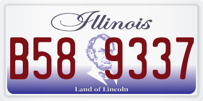 IL license plate B589337