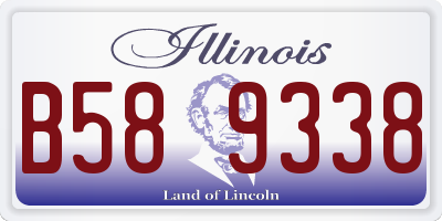 IL license plate B589338