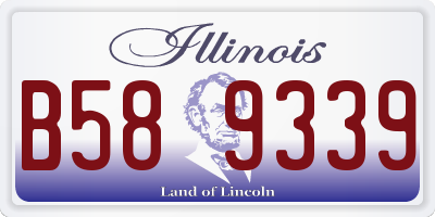 IL license plate B589339