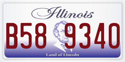 IL license plate B589340