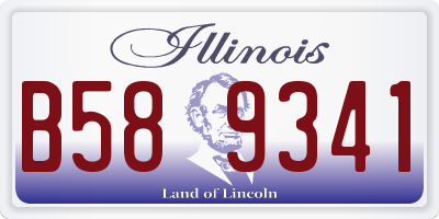 IL license plate B589341