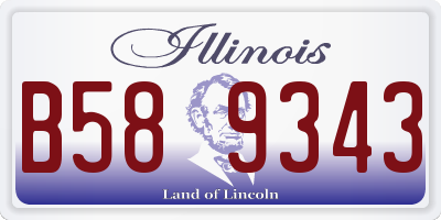 IL license plate B589343