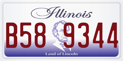 IL license plate B589344