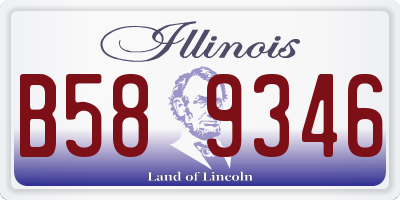 IL license plate B589346