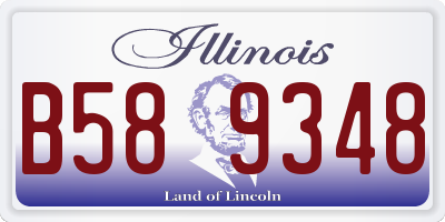 IL license plate B589348