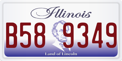 IL license plate B589349