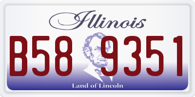 IL license plate B589351