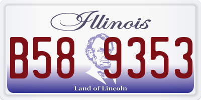 IL license plate B589353