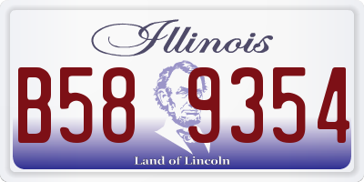IL license plate B589354