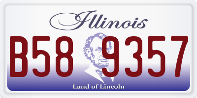 IL license plate B589357
