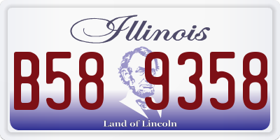 IL license plate B589358